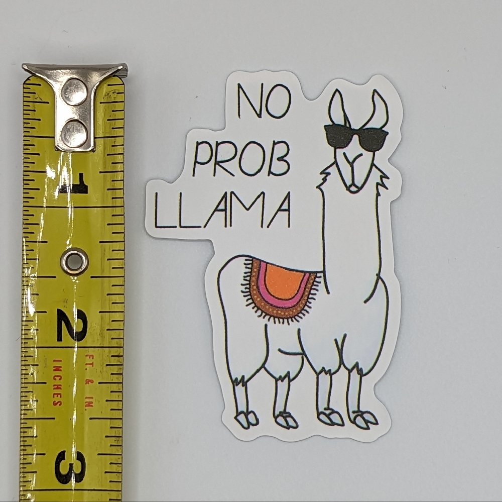 No Prob Llama Sticker - Picture 2 of 2